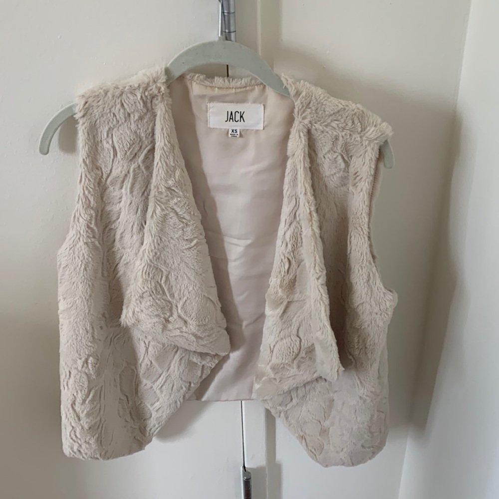 JACK White Fur Vest